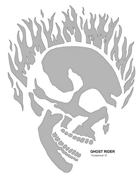 This Is A Ghost Rider Pumpkin Stencil And Its Free And Printable Find