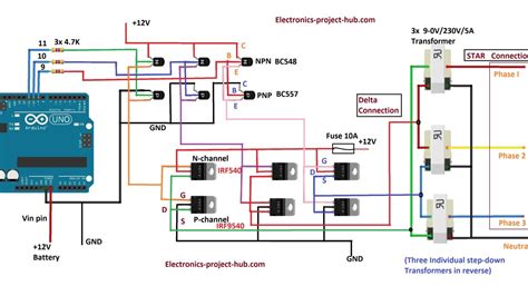 Simple 3 Phase Inverter Circuit Diagram