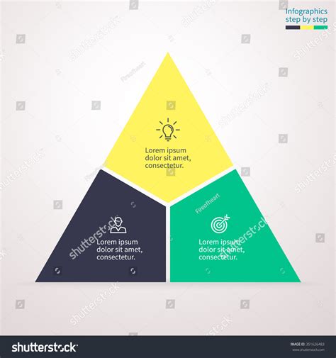 Triangle Diagram Chart Graph 3 Steps Stock Vector Royalty Free 351626483