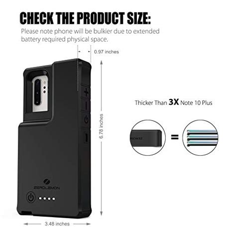 Zerolemon Galaxy Note 10 Plus Battery Case 10000mah Fast Charging And Qi