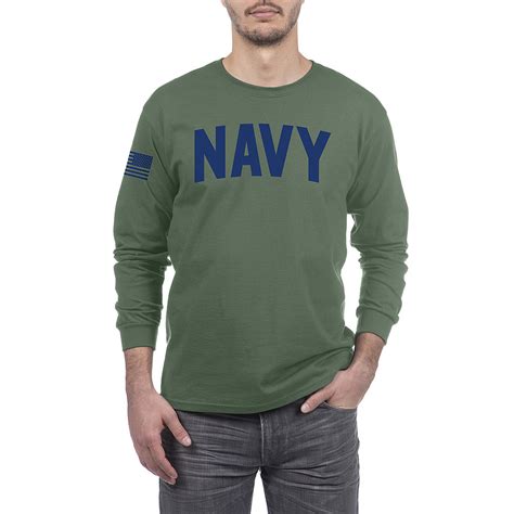 Us Navy Armed Forces Military Long Sleeve Tshirt Military Green