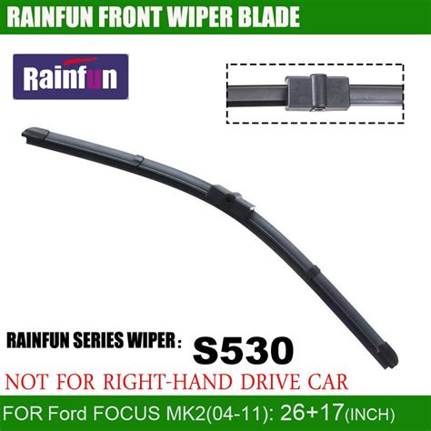 2pcslot Rainfun Dedicated Car Wiper Blade For Ford Focus Mk204 11 Natural Rubber Car Wiper