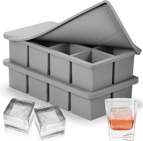 Amazon Large Ice Cube Trays 3 Pack SAWNZC 2 Inch Big Square Ice