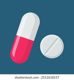 Pill Tablet Icon Pills Illustration Medical Stock Vector Royalty Free