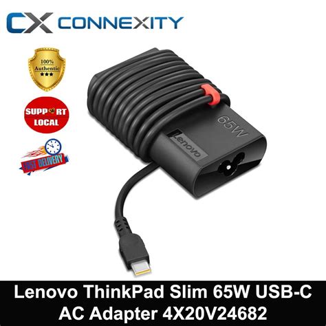 Lenovo ThinkPad 65W Slim AC Adapter UK HK SGP SRI USB Type C AC