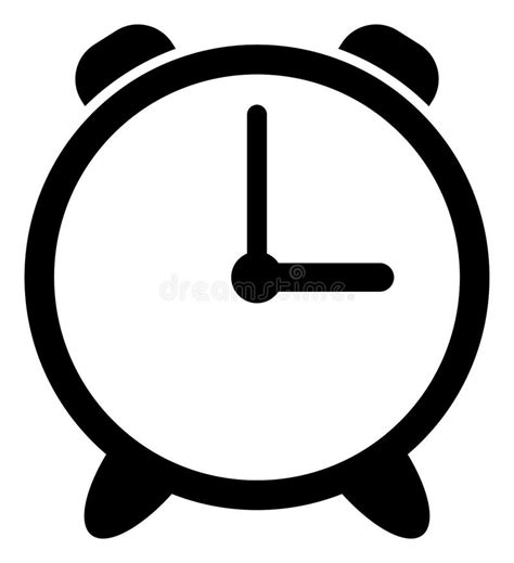 Imagen Plana Del Icono Del Reloj Despertador V2 Stock de ilustración