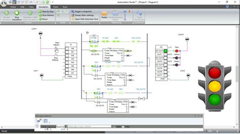 Traffic Light Control Using Ladder Diagram Ladder Traffic Pl