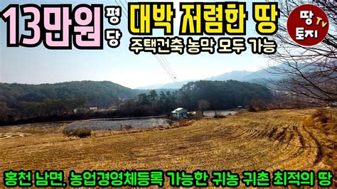 대박 저렴한 가격으로 전원주택 농막 농업용창고 건축가능한 땅 매수하세요 강원도 홍천 귀농 귀촌 주말농장 토지 매매 농지원부 농업