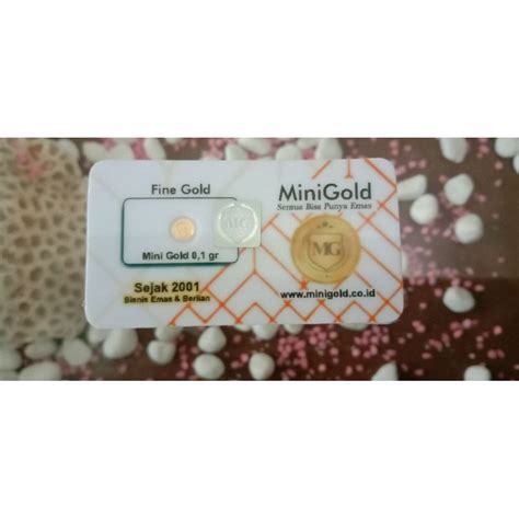 Jual Mini Gold Logam Mulia 24K 0 1gr Kemasan Ekslusif Shopee Indonesia