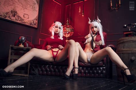 Mikomi Hokina Feat Gumiho Lucifer X Modeus Helltaker Naked Cosplay