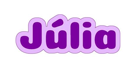 The Word Julia In Purple On A White Background