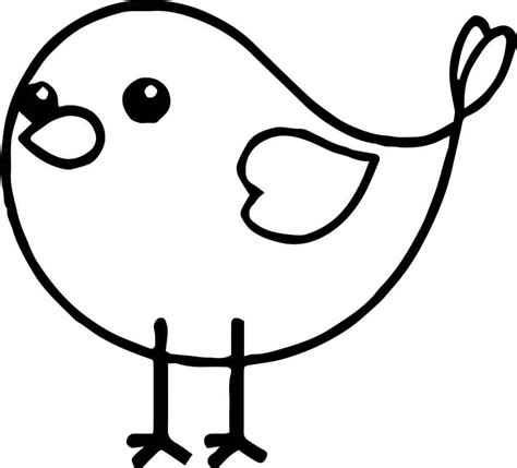 Cute Bird for 1 Year Old Kids Coloring Page - Free Printable Coloring ...