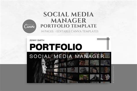 Editable Social Media Manager Portfolio Template Freelance Social