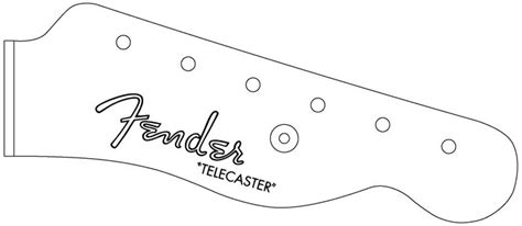 Actual Size Printable Telecaster Headstock Template Printable Templates