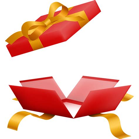 diseño de caja de regalo abierta 12808427 PNG