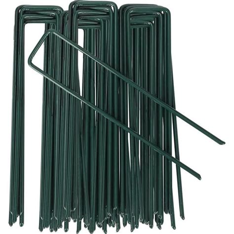 Iropro Lot De Piquets De Jardin Agrafes Fixation Acier Galvanis