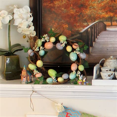 Easy And Inexpensive Easter Mantle And Entryway Decorating With Diy