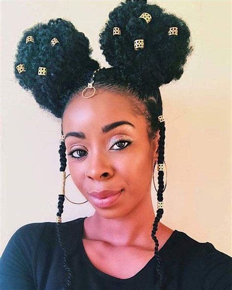 Afro Puffs And Natural Hair Hair Puff Curly Hair Styles Afro Puff Hairstyles