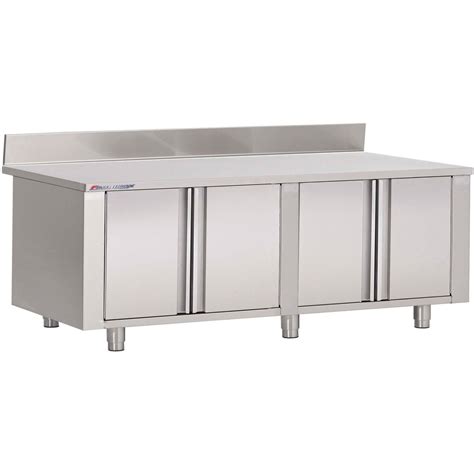 Table Armoire Inox P X H Mm Portes Battantes Avec Doss