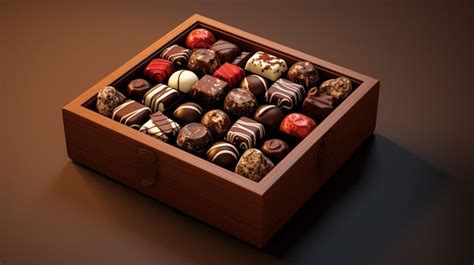 Una Caja De Chocolates Con Una Que Dice Chocolate Vector Premium