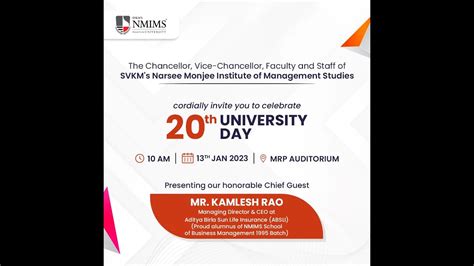 Celebration Of Nmims University Day On 13th January 2023 Youtube