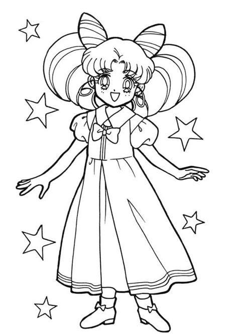 Sailor Moon Chibiusa Coloring Page