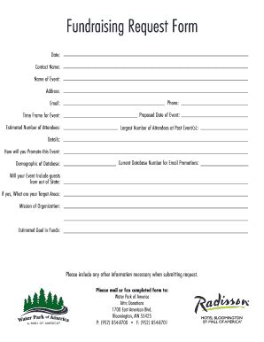 Fundraiser Request Form Fill Online Printable Fillable Blank