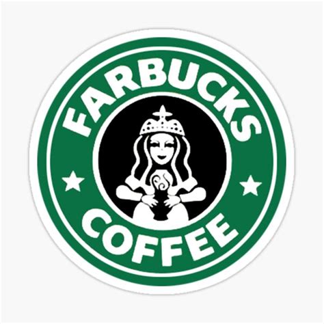 Farbucks Coffee Sticker For Sale By Themeparknow Redbubble