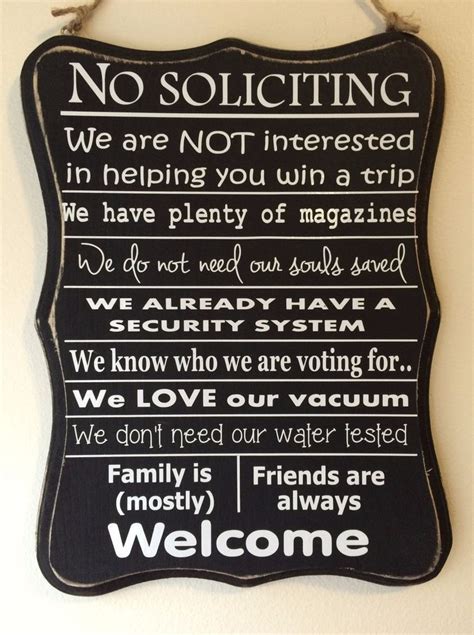 No Soliciting Printable Sign Home