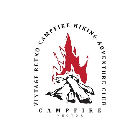 Premium Vector Premium Burning Campfire Adventure And Exploration