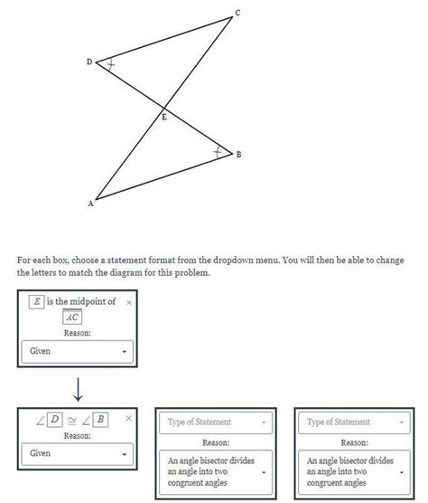 Free Given E Is The Midpoint Of Ac Complete The Flowchart Proof Below Note That The Last