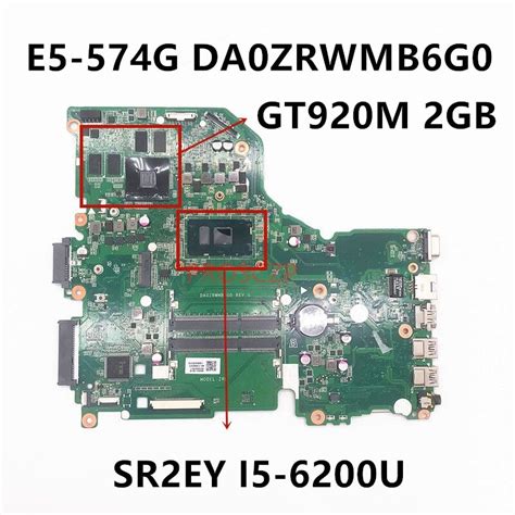 Da Zrwmb G Mainboard For Acer Aspire E G F G V G Laptop