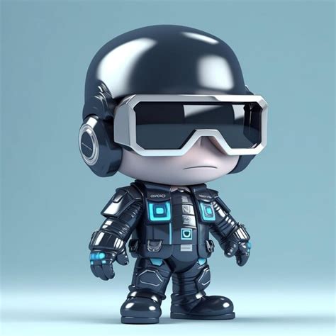 Premium Ai Image Cute 3d Render Cartoon Of Toy Art Robocop