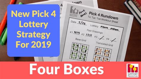 New Pick 4 Lottery Strategy Four Boxes Youtube