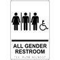 ADA All Gender Restroom Sign RRE 25416 BLKonWHT Gender Neutral