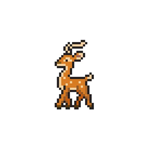 A Deer In Pixel Art Style 21195173 Vector Art At Vecteezy