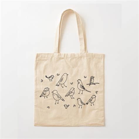 Garden Bird Tote Bag Tote Bag Garden Birds Cotton Tote Etsy