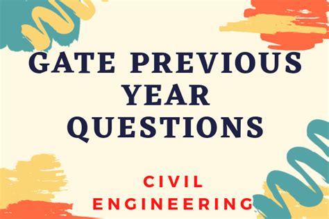 Gate Previous Year Papers For Civil Engineering