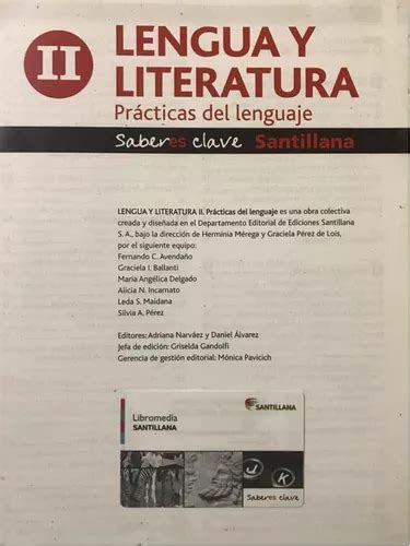 Lengua Y Literatura Pr Cticas Del Lenguaje Santillana En Venta En