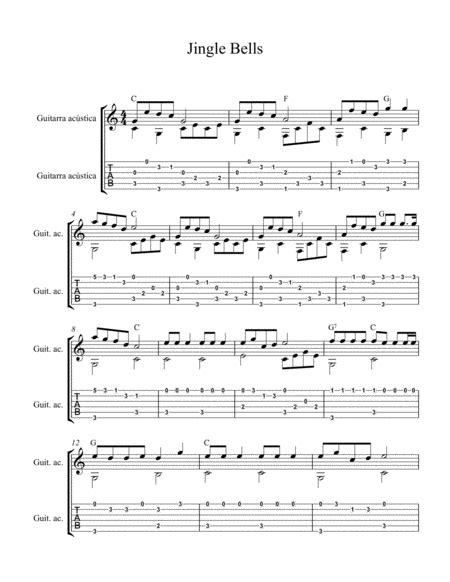 Jingle Bells For Fingerstyle Guitar Arr Carlos A Muñoz Martinez By