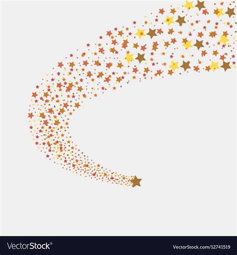 Gold Shooting Stars Royalty Free Vector Image Vectorstock