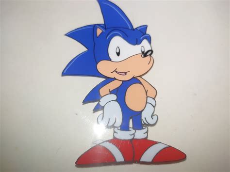 Sonic The Hedgehog Animation Cel Production Used Hand Painted Sega