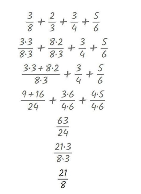 3 Octavos Mas 2 Tercios Mas 3 Cuartos Mas 5 Sextos Brainly Lat