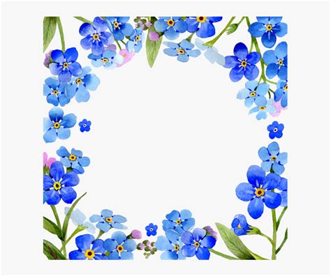 Transparent Rustic Flower Clipart Marco De Flores Azules Png Png