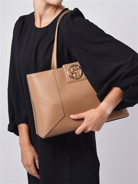 Sac porté épaule Lancel TOTE M ZIPPE granit doré en vente au meilleur prix