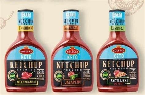 Ketchup Keto Premium Roleski 425g 3 Rodzaje BIEDRONKA Pepper Pl