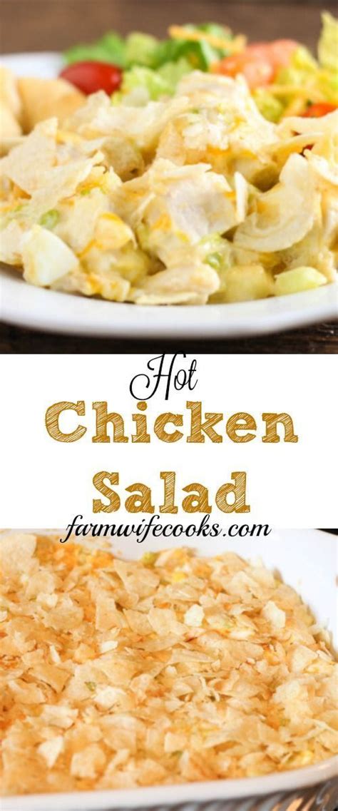 This Hot Chicken Salad Recipe Is Topped With Potato Chips And Is A Casserole The Whole Fami