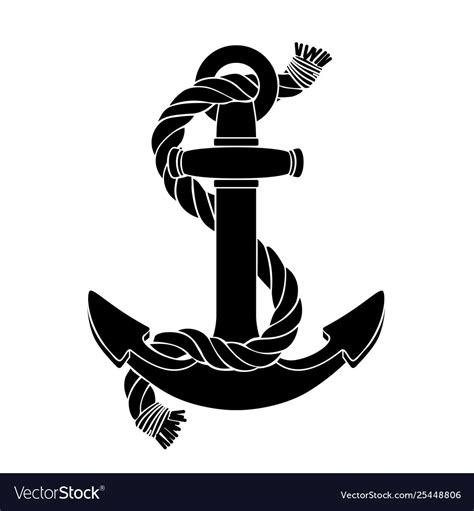 Silhouette Graphic Anchor Royalty Free Vector Image