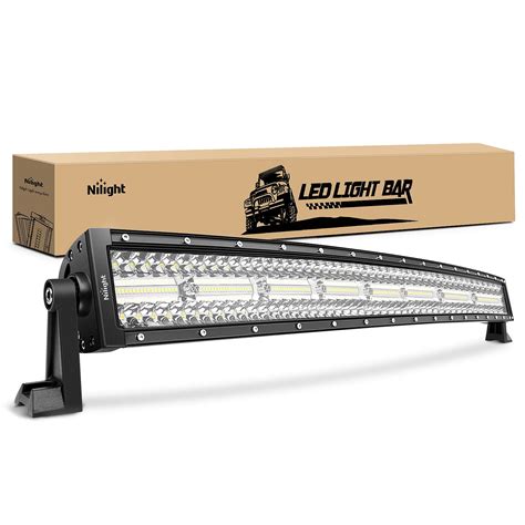 Nilight 33 Inch LED Light Bar 256 LED Chips 9860LM Curved Triple Row