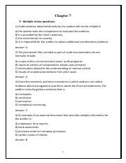 Auditing Essential Multiple Choice Questions Answers Chapter